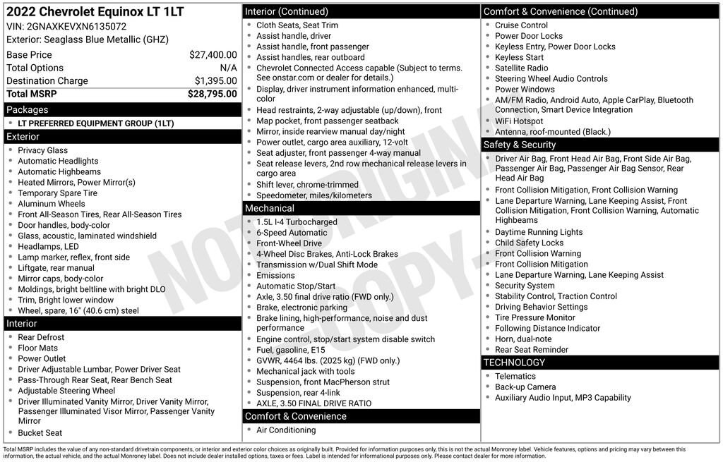 Certified 2022 Chevrolet Equinox LT w/1LT SUV