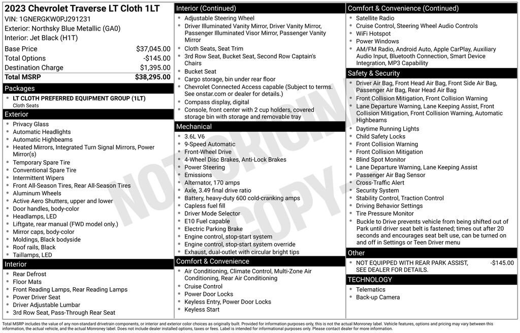 Certified 2023 Chevrolet Traverse LT Cloth w/1LT SUV