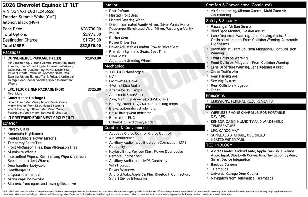 New 2026 Chevrolet Equinox LT SUV