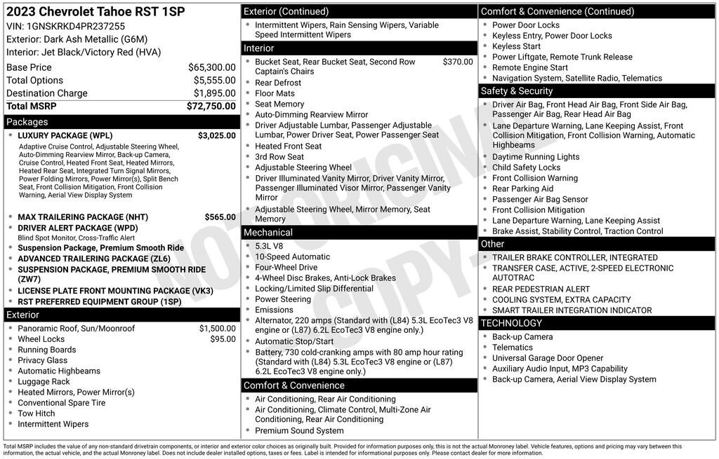 Used 2023 Chevrolet Tahoe RST SUV