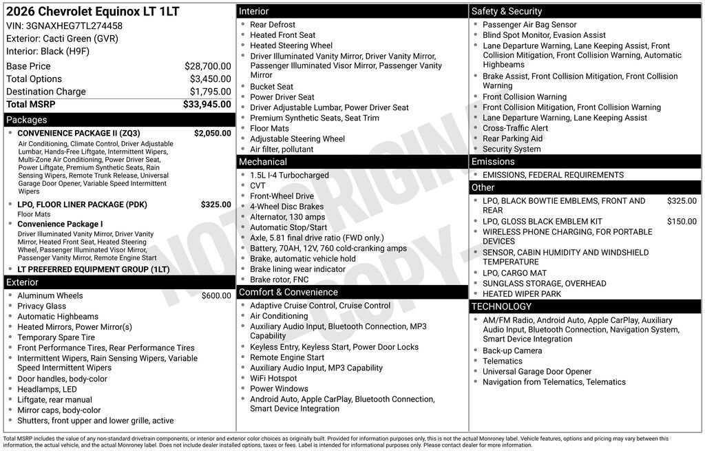 New 2026 Chevrolet Equinox LT SUV