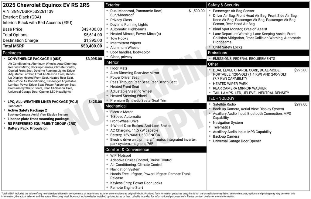 New 2025 Chevrolet Equinox EV RS SUV