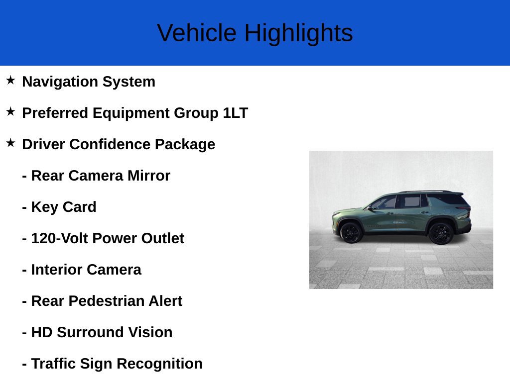 New 2027 Chevrolet Traverse LT SUV