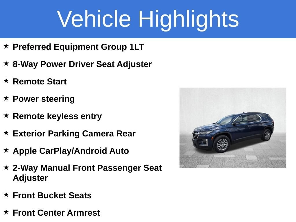 Certified 2023 Chevrolet Traverse LT Cloth w/1LT SUV