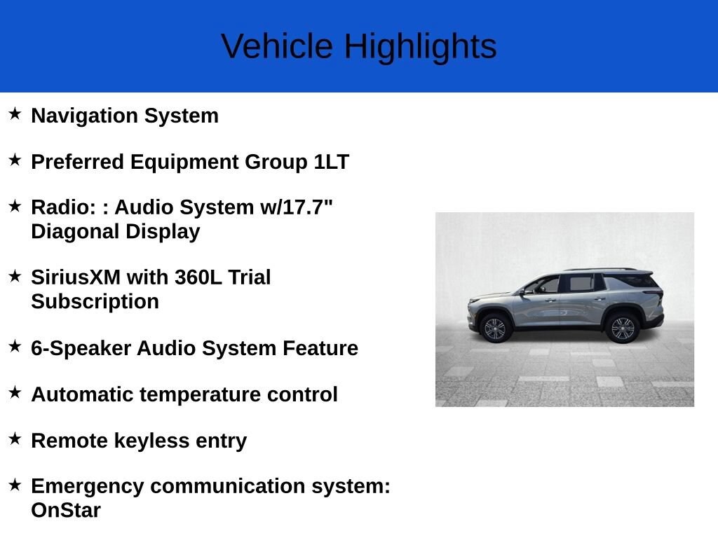 New 2026 Chevrolet Traverse LT SUV