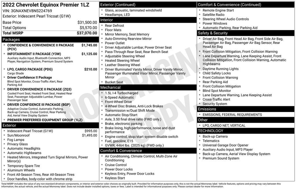 Certified 2022 Chevrolet Equinox Premier SUV