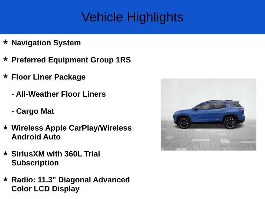 New 2027 Chevrolet Equinox RS SUV
