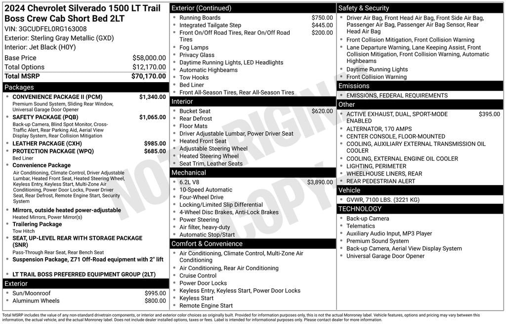 Certified 2024 Chevrolet Silverado 1500 LT Trail Boss Truck Crew Cab