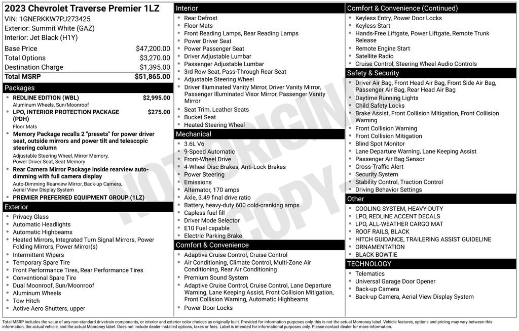 Certified 2023 Chevrolet Traverse Premier SUV