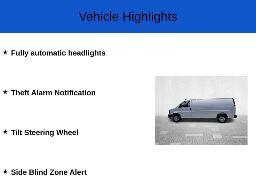 New 2025 Chevrolet Express Cargo 3500 Work Van Van Extended Cargo Van