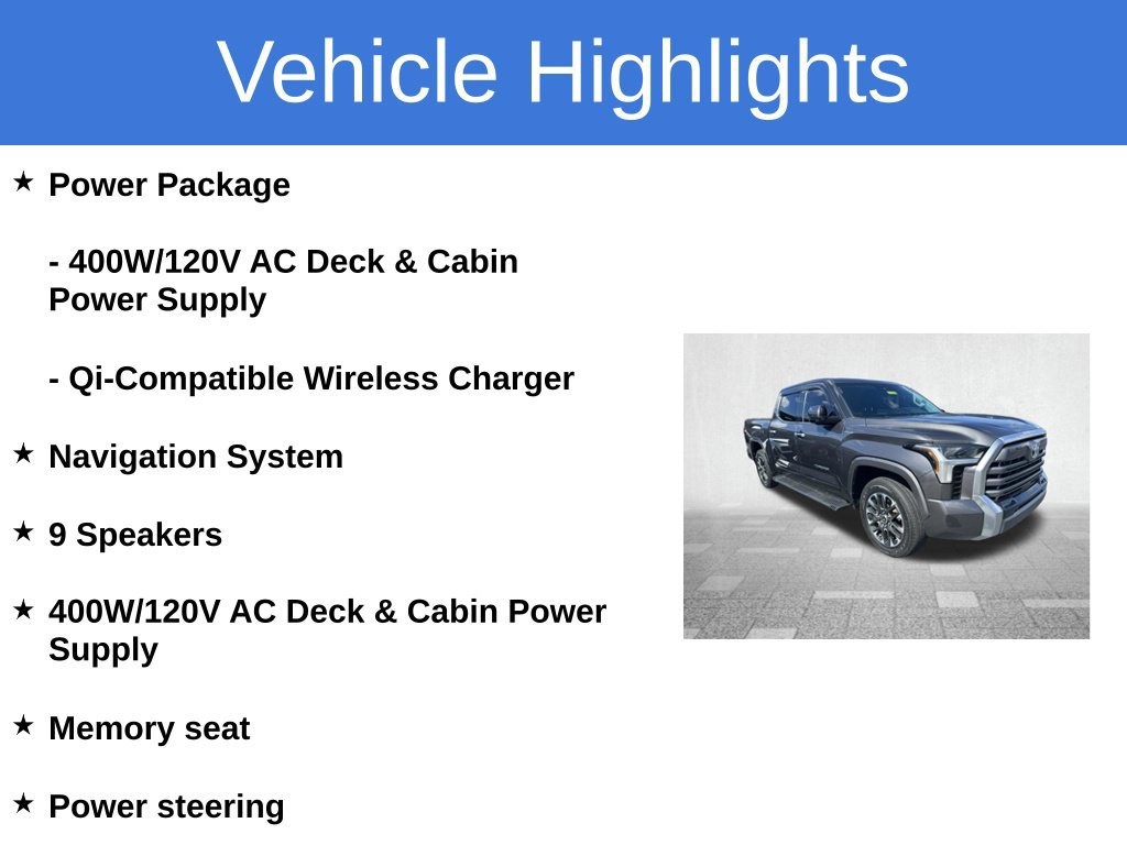 Certified 2023 Toyota Tundra Limited 3.5L V6 Truck CrewMax