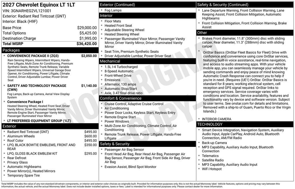 New 2027 Chevrolet Equinox LT SUV