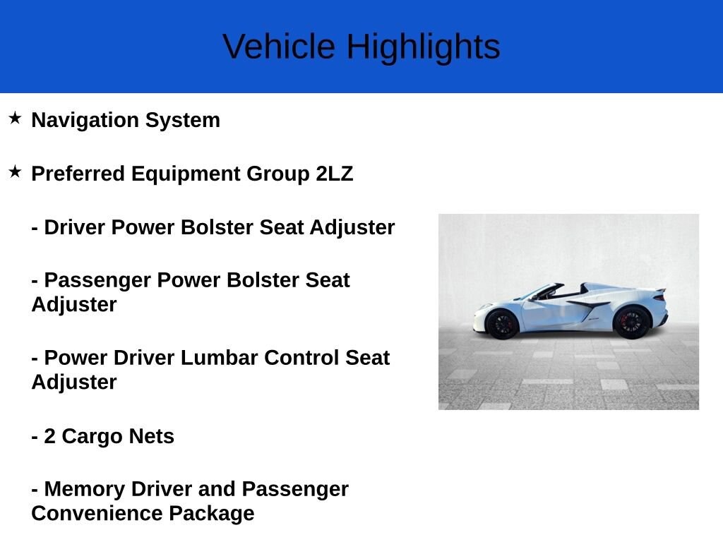 New 2026 Chevrolet Corvette Z06 Z06 w/2LZ Convertible