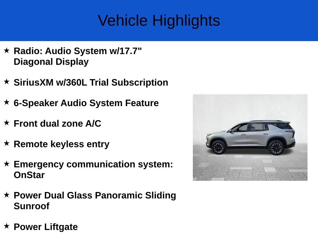 New 2026 Chevrolet Traverse Z71 SUV