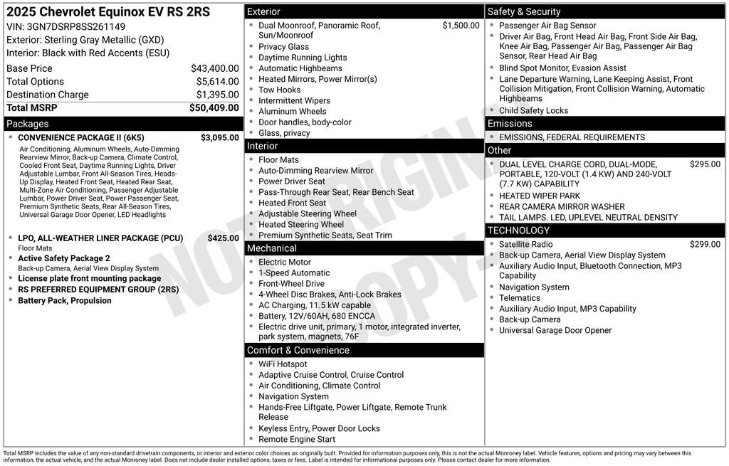 New 2025 Chevrolet Equinox EV RS SUV