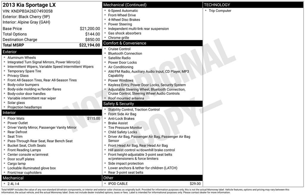 Used 2013 Kia Sportage LX SUV