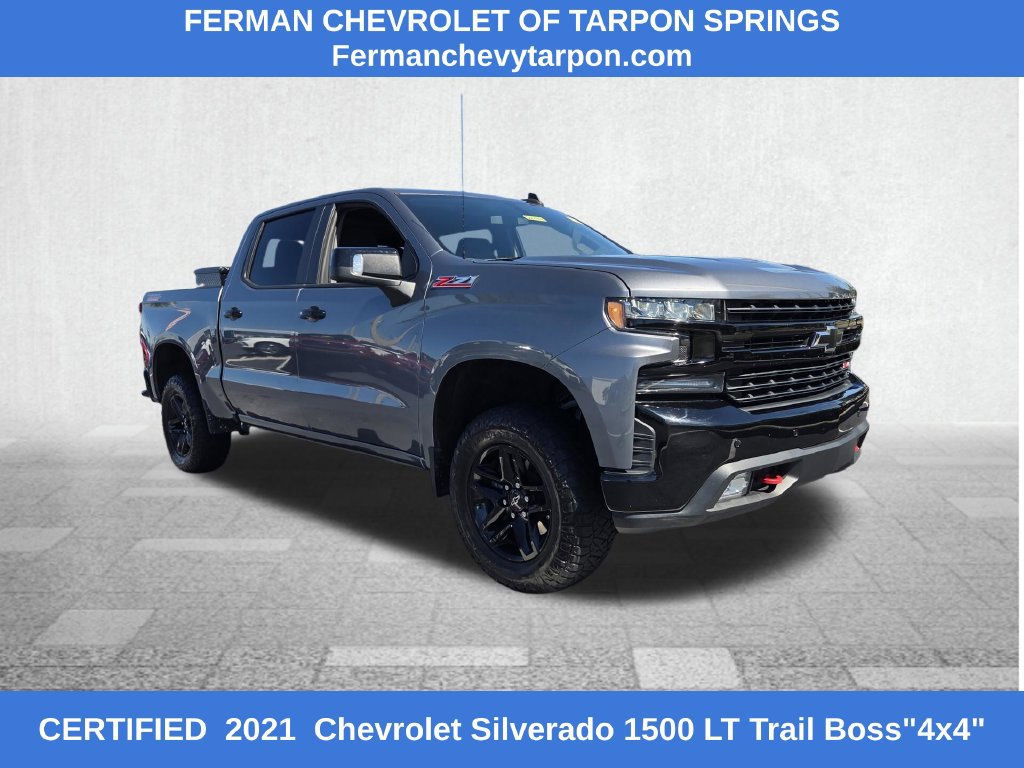 Certified 2021 Chevrolet Silverado 1500 LT Trail Boss Truck Crew Cab