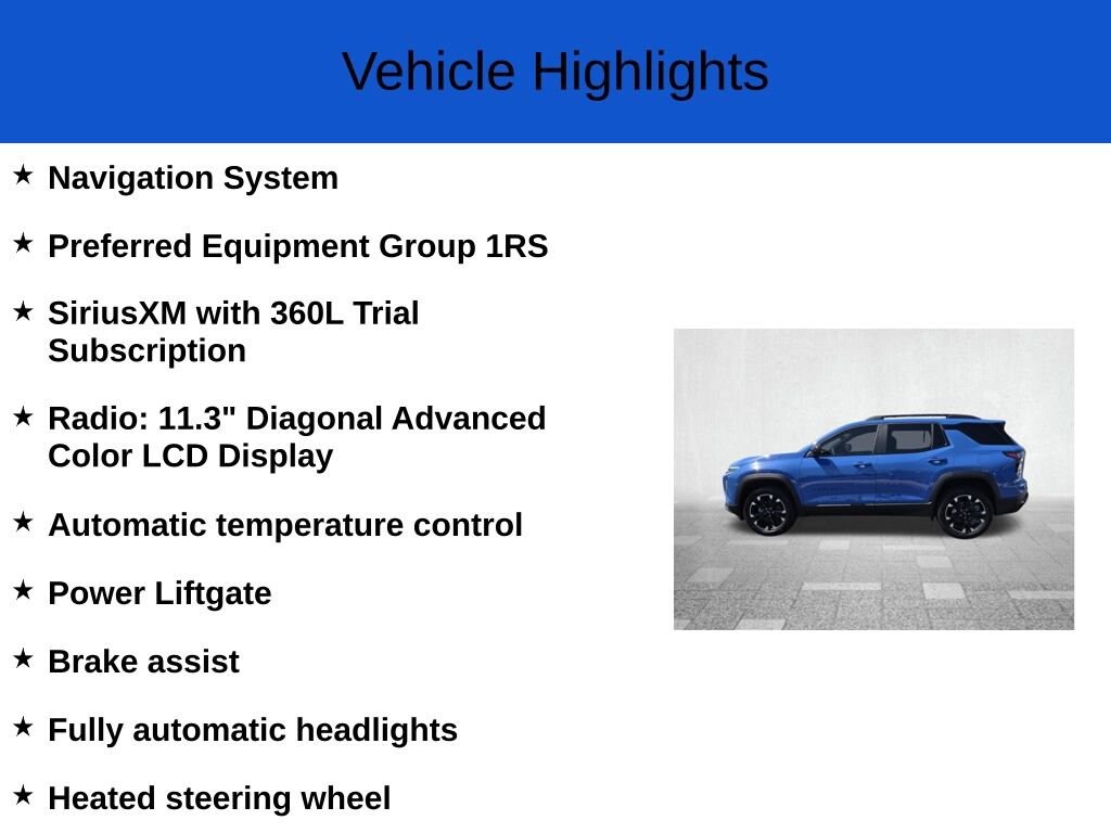 New 2026 Chevrolet Equinox RS SUV