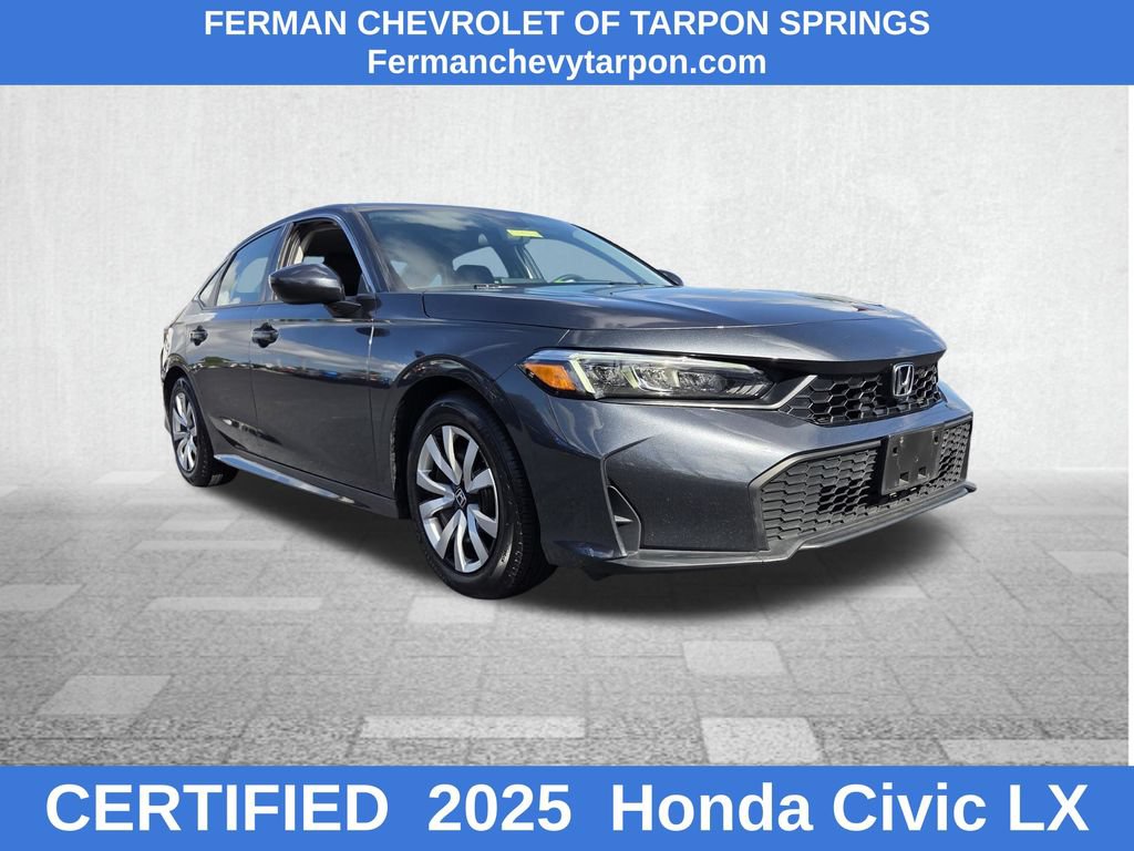 Certified 2025 Honda Civic LX Sedan