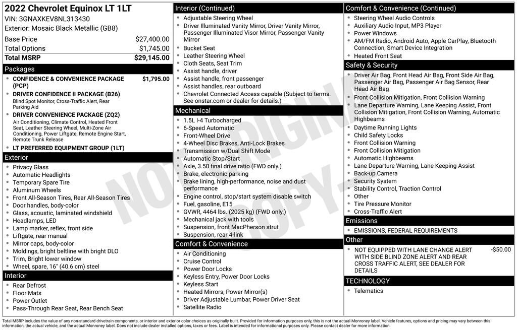 Certified 2022 Chevrolet Equinox LT w/1LT SUV