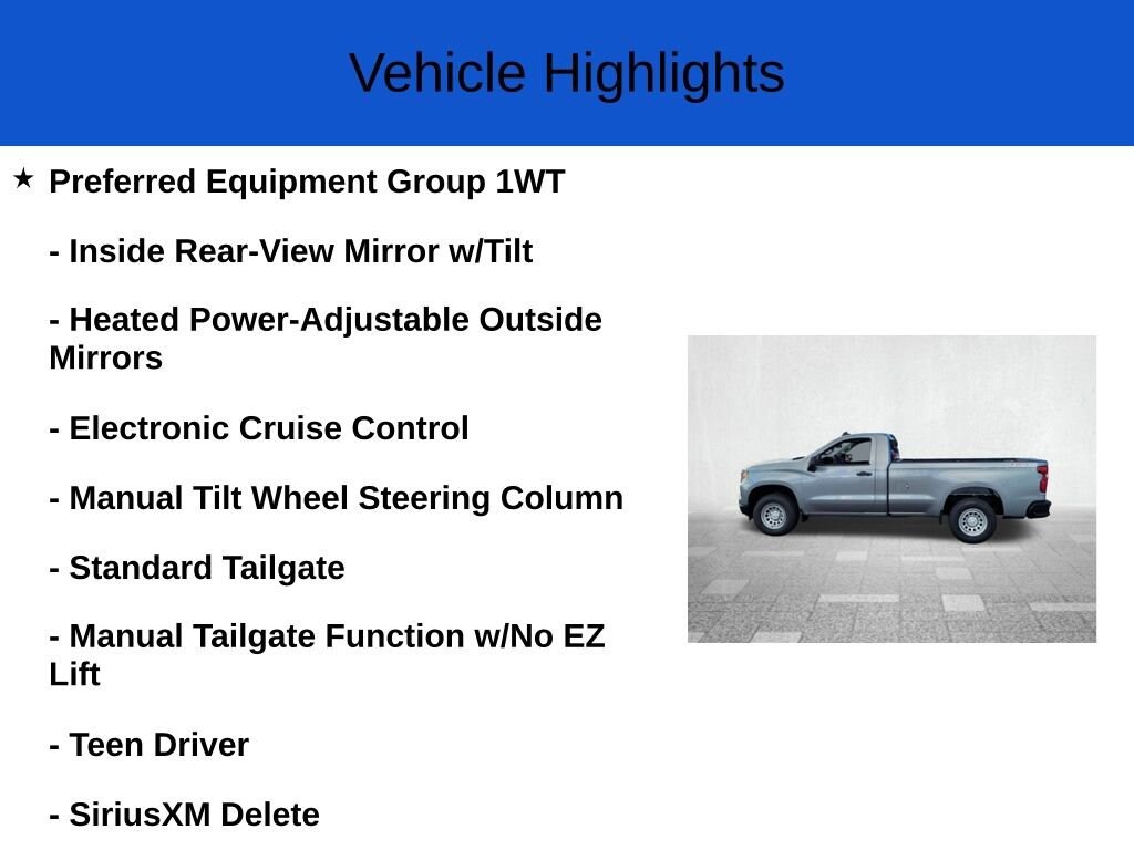 New 2026 Chevrolet Silverado 1500 Work Truck Truck Regular Cab