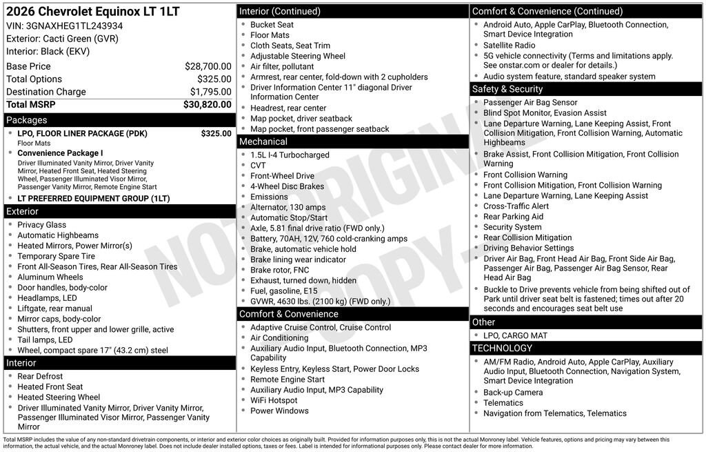 New 2026 Chevrolet Equinox LT SUV