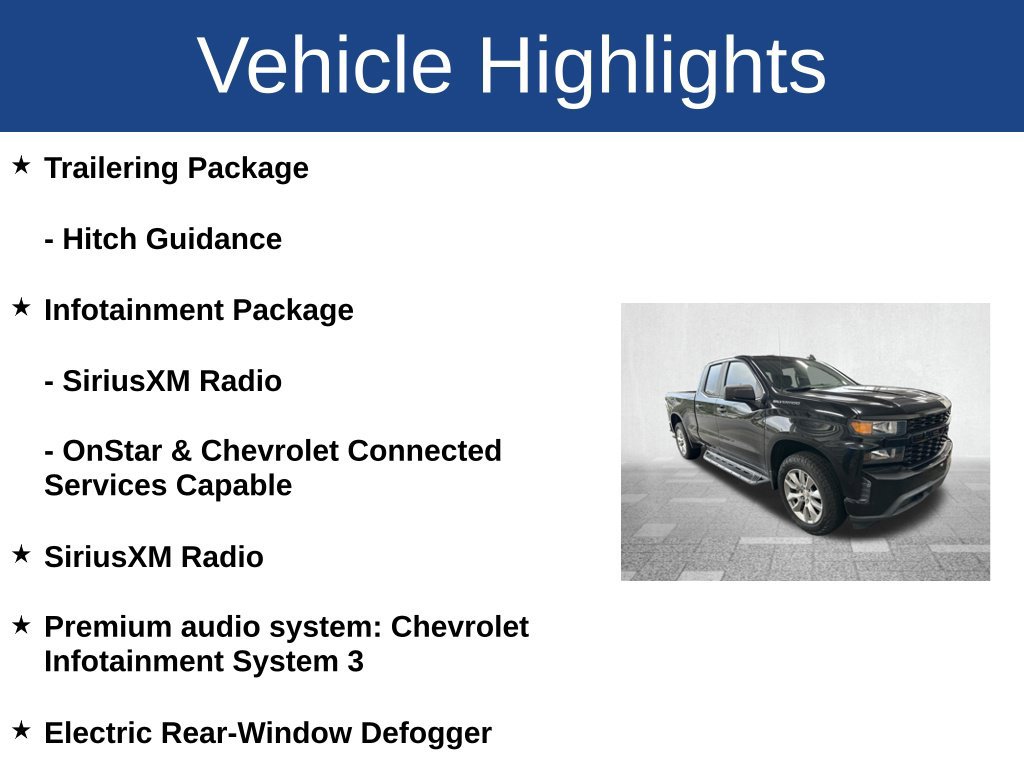 Certified 2019 Chevrolet Silverado 1500 Silverado Custom Truck Double Cab
