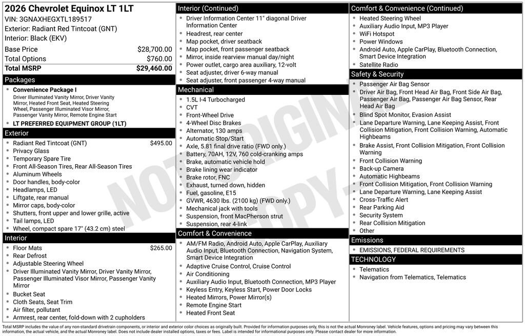 New 2026 Chevrolet Equinox LT SUV