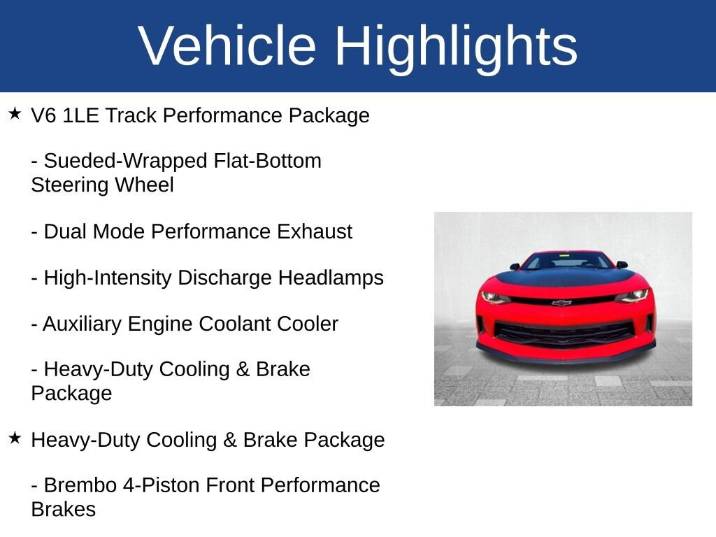 Used 2017 Chevrolet Camaro 2LT Coupe