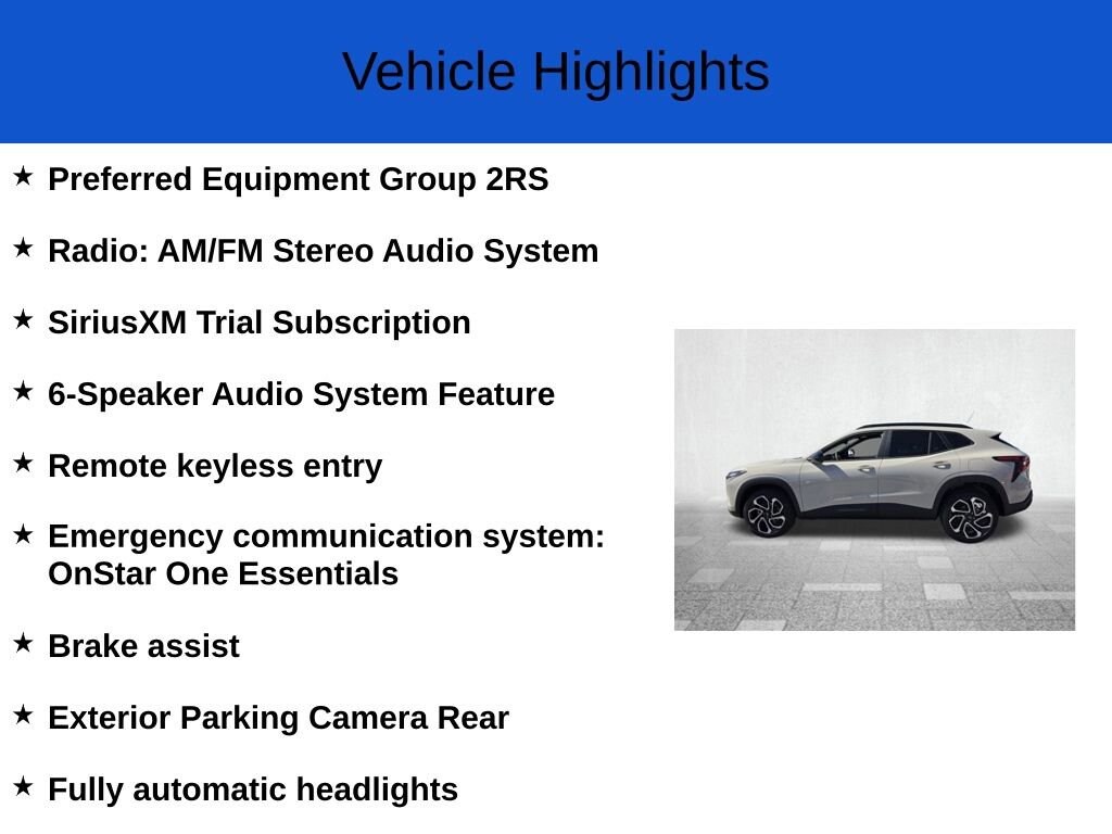 New 2026 Chevrolet Trax 2RS SUV