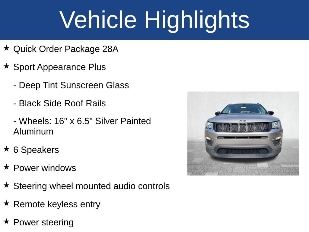 Used 2018 Jeep Compass Sport FWD SUV