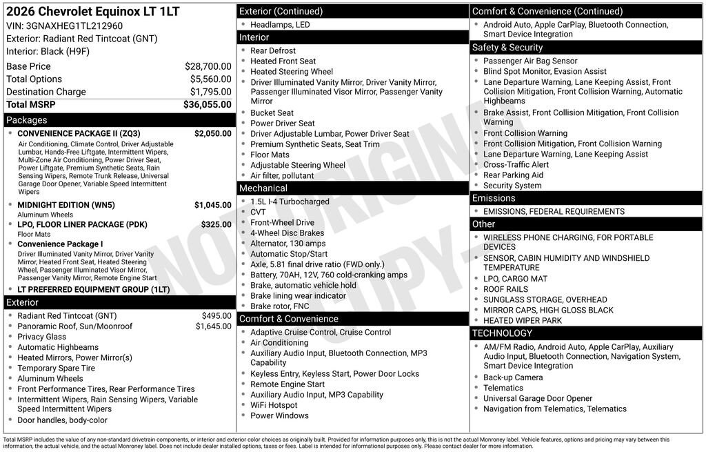 New 2026 Chevrolet Equinox LT SUV
