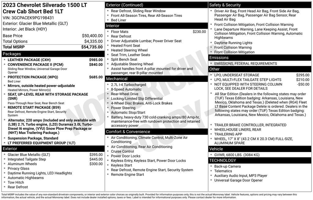 Certified 2023 Chevrolet Silverado 1500 LT w/1LT Truck Crew Cab