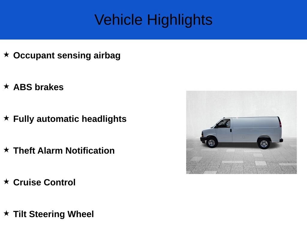 New 2025 Chevrolet Express Cargo 2500 Work Van Van Cargo Van