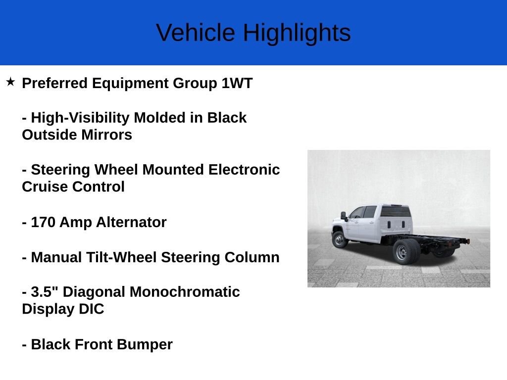 New 2025 Chevrolet Silverado 3500 HD Chassis Work Truck Truck Crew Cab