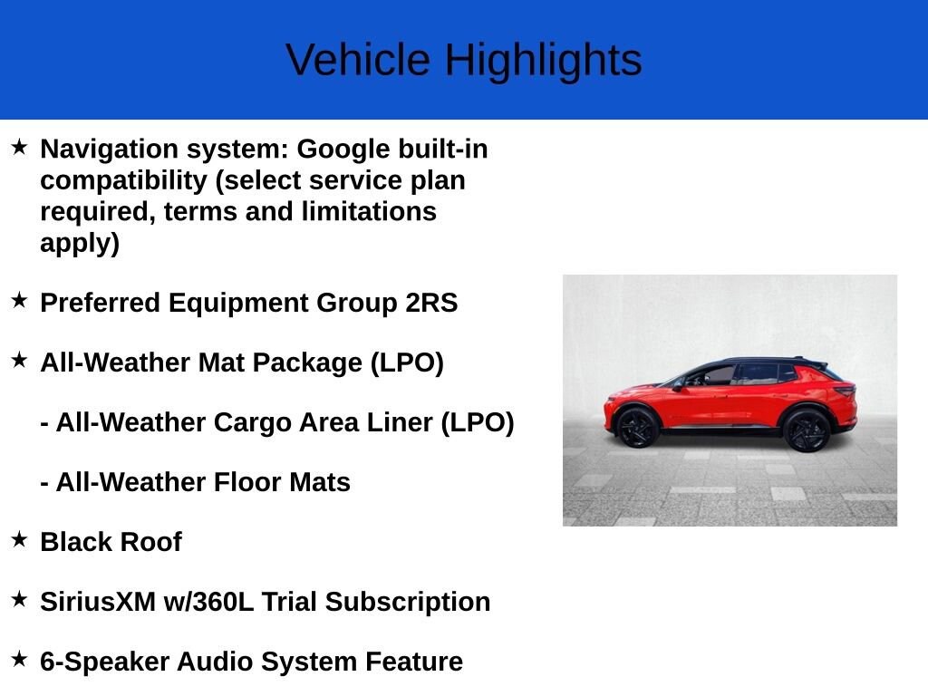 New 2025 Chevrolet Equinox EV RS SUV