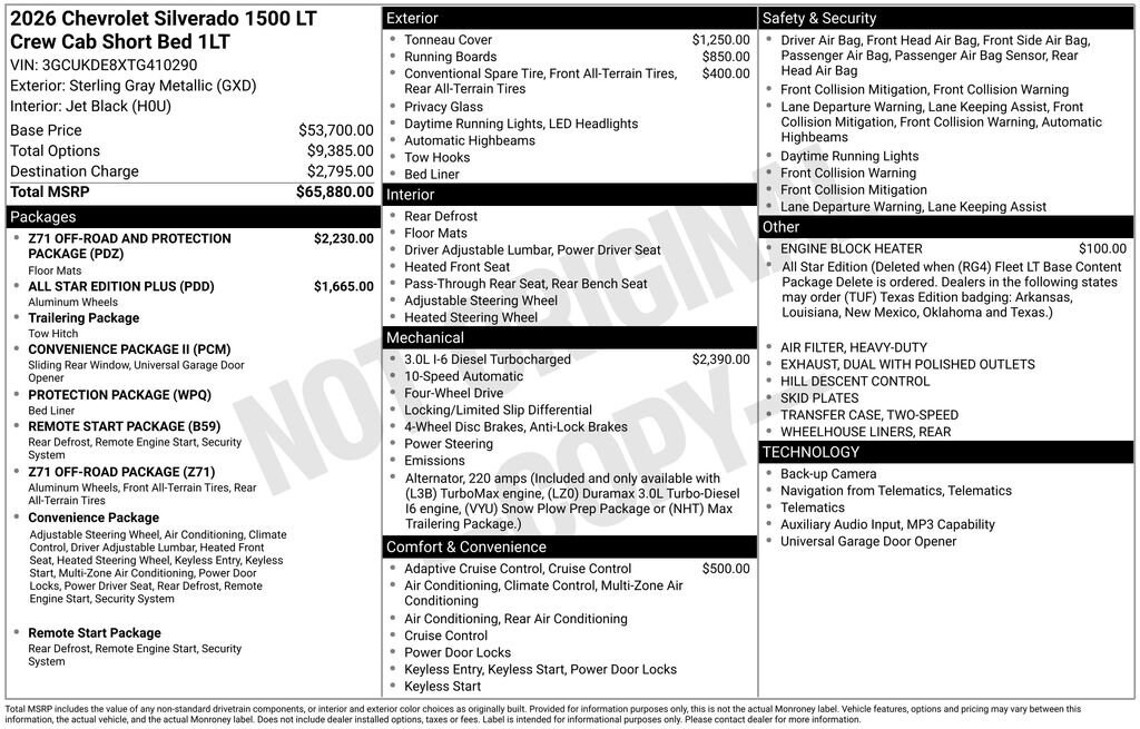 New 2026 Chevrolet Silverado 1500 LT w/1LT Truck Crew Cab