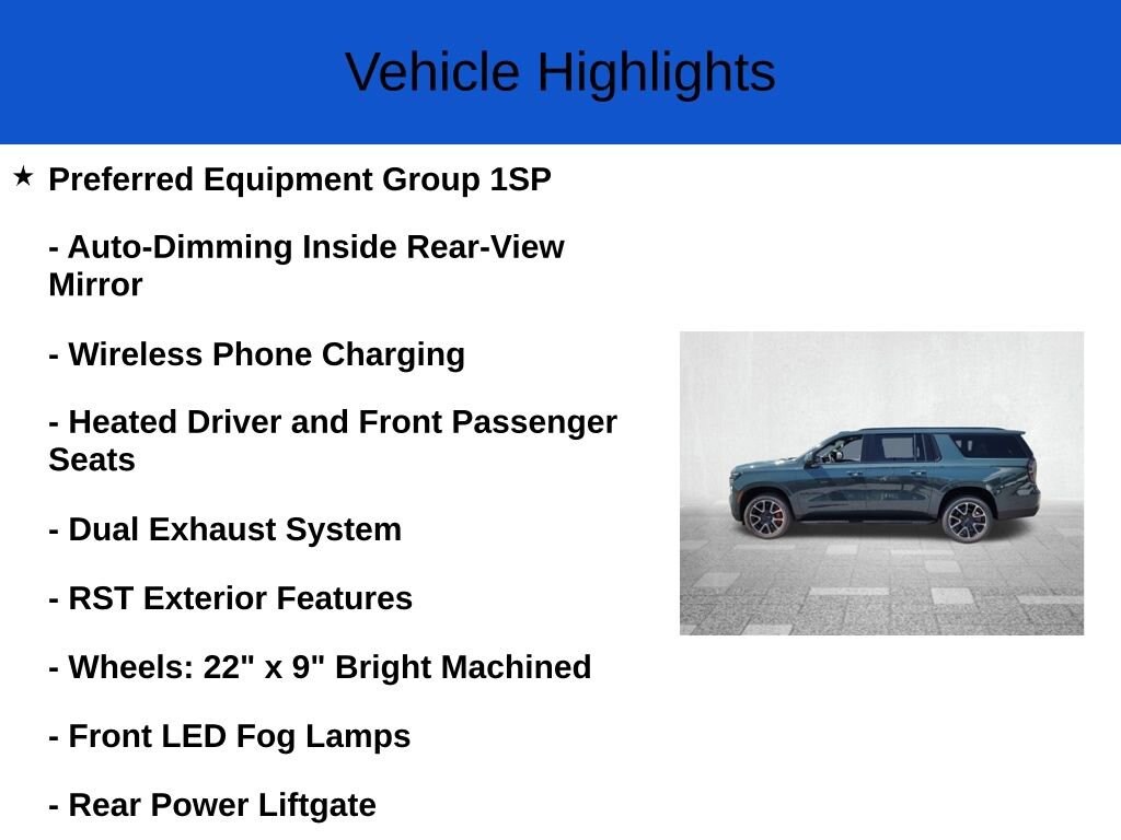 New 2025 Chevrolet Suburban RST SUV