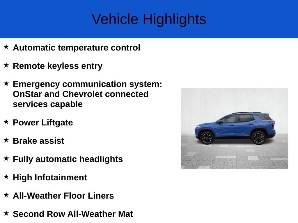 New 2027 Chevrolet Equinox RS SUV