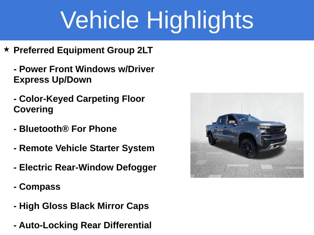 Certified 2021 Chevrolet Silverado 1500 LT Trail Boss Truck Crew Cab