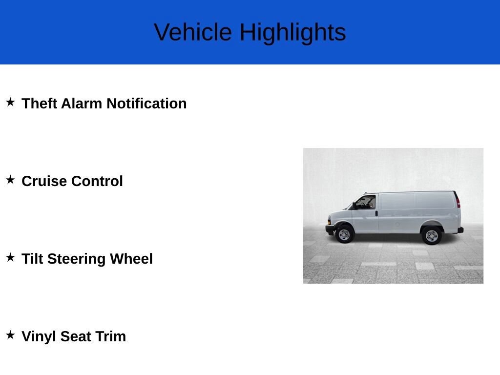 New 2025 Chevrolet Express Cargo 2500 Work Van Van Cargo Van
