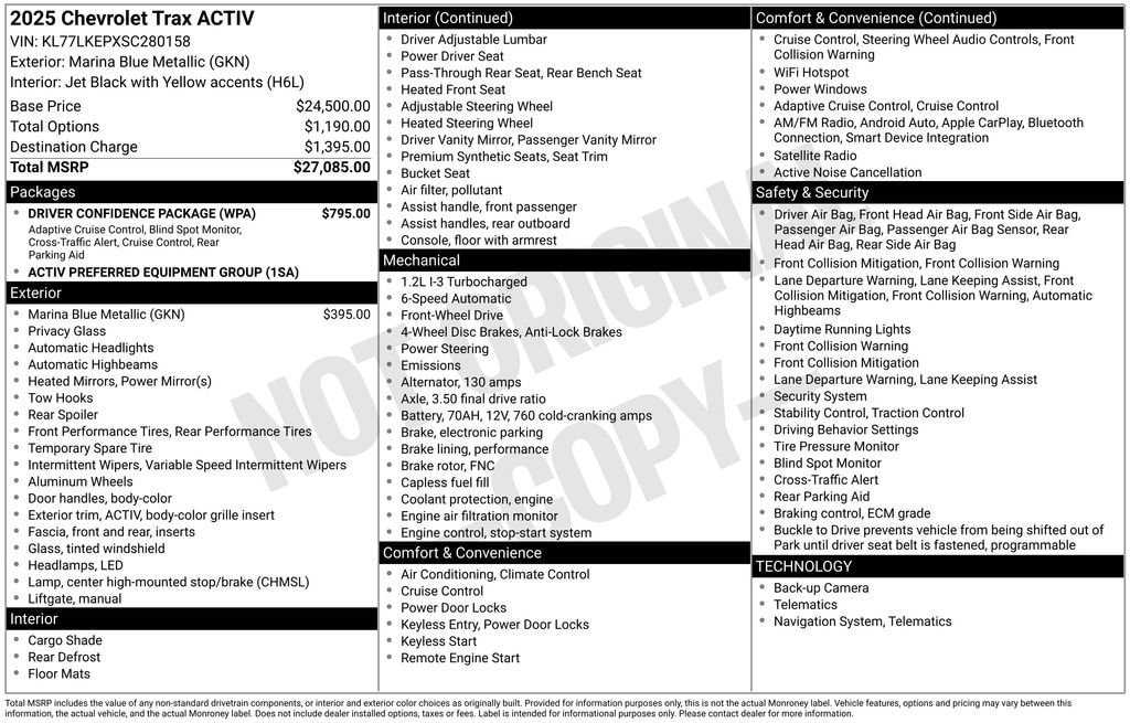 New 2025 Chevrolet Trax ACTIV SUV