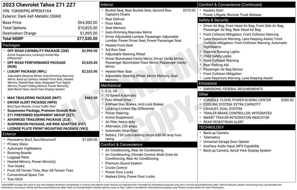 Certified 2023 Chevrolet Tahoe Z71 SUV