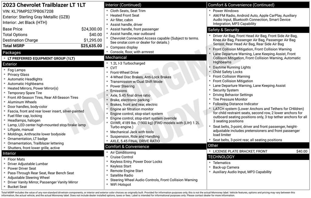Certified 2023 Chevrolet Trailblazer LT SUV
