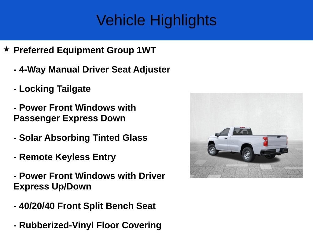 New 2026 Chevrolet Silverado 1500 Work Truck Truck Regular Cab