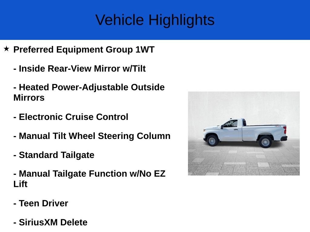 New 2026 Chevrolet Silverado 1500 Work Truck Truck Regular Cab