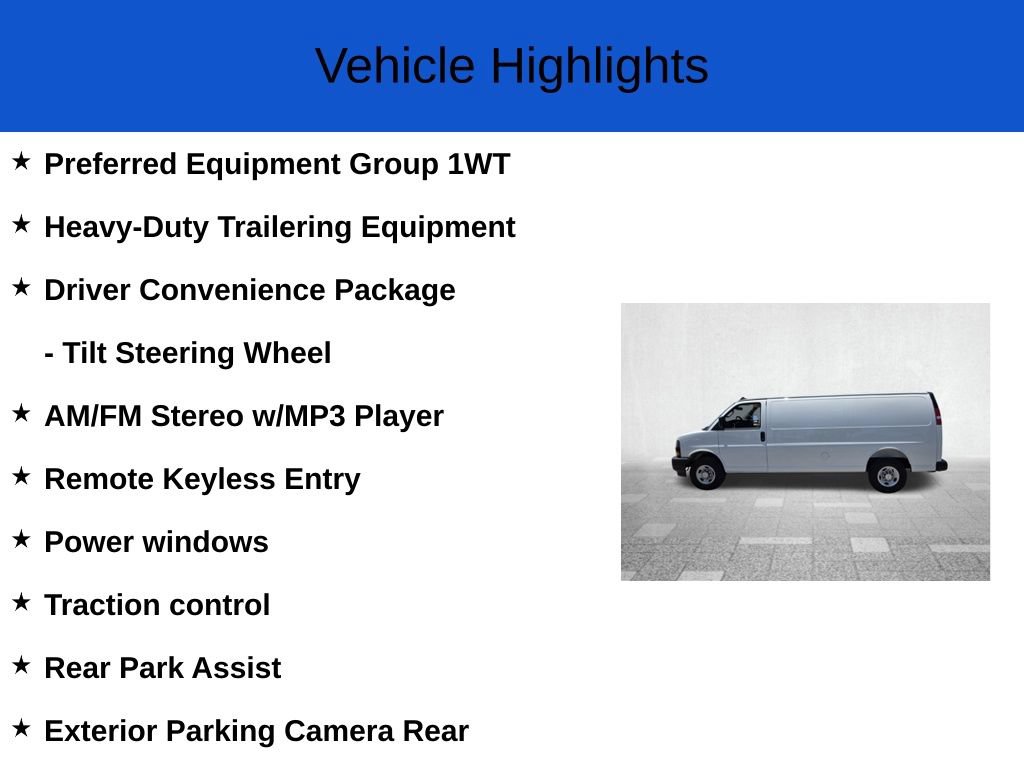 New 2025 Chevrolet Express Cargo 3500 Work Van Van Extended Cargo Van