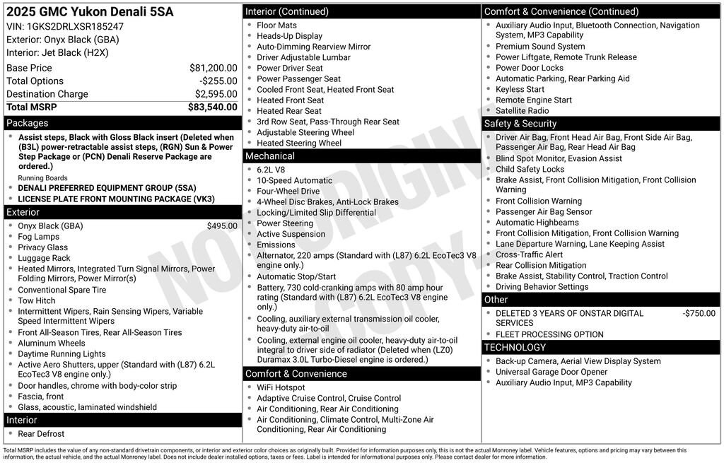 Certified 2025 GMC Yukon Denali SUV