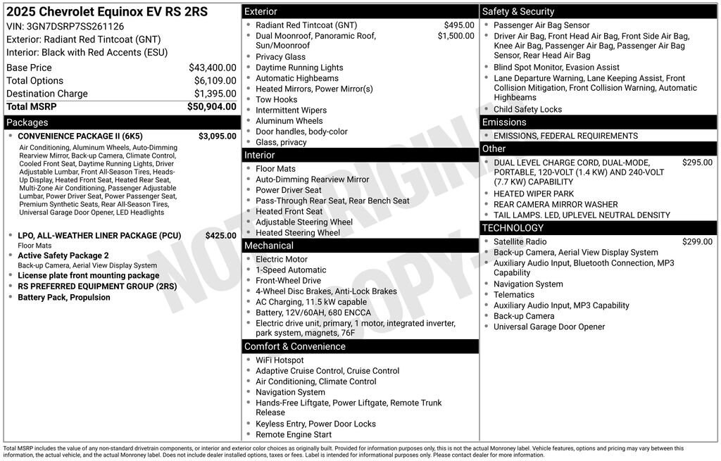 New 2025 Chevrolet Equinox EV RS SUV
