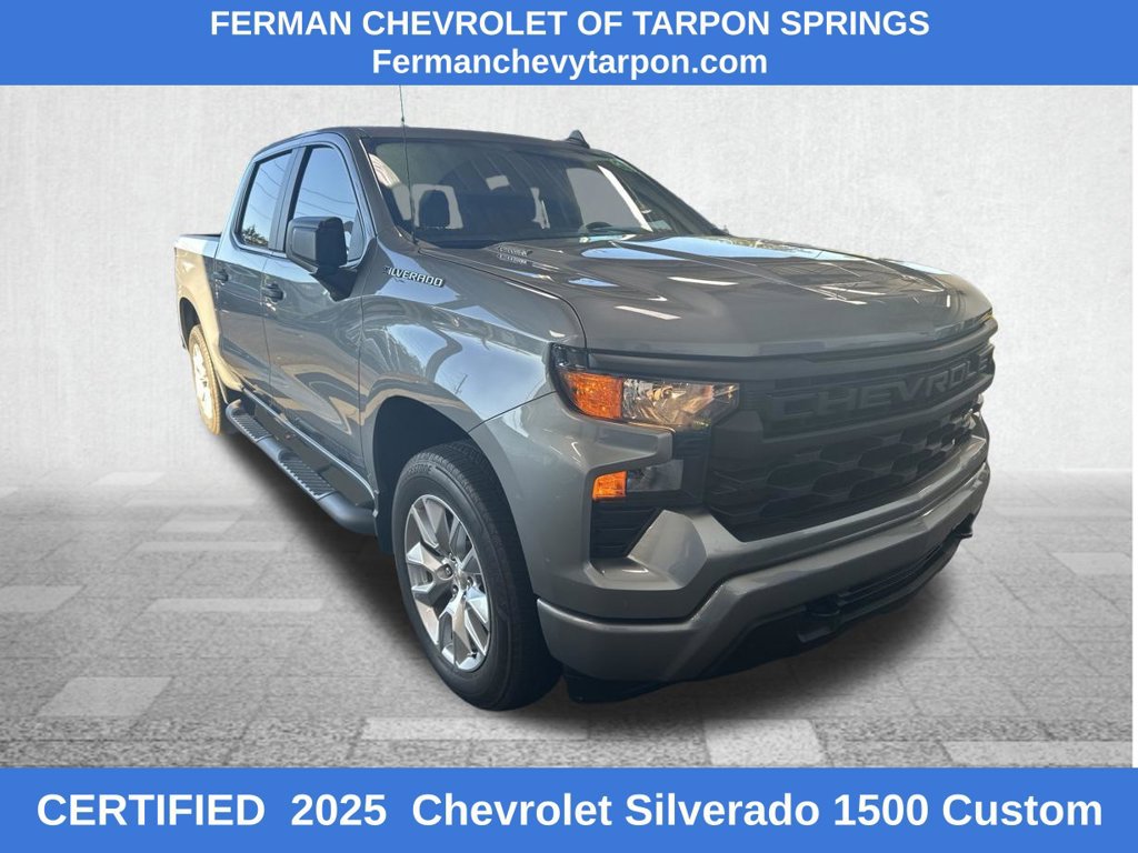 Certified 2025 Chevrolet Silverado 1500 Custom Truck Crew Cab